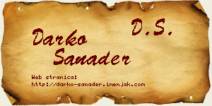 Darko Sanader vizit kartica